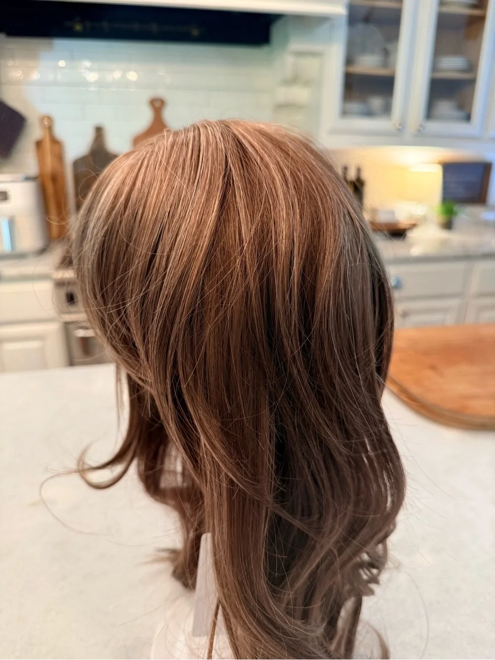 Womens Long Layered Wig - Brown 20”